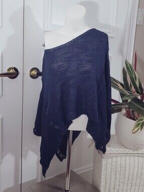 Exclusive Berretti Italy Hand-Made Knit Curved Multi Way Shawl